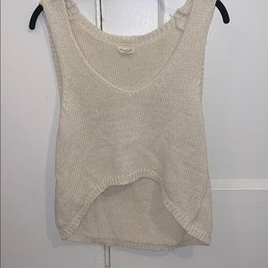 silence + noise cropped sweater tank top